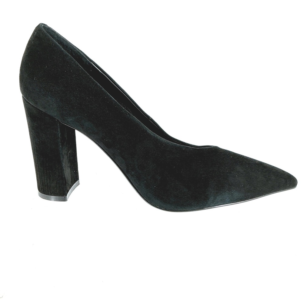 Jeffrey Campbell Size 8 Black Suede Pointed Toe Block Heel Pumps NEW $175